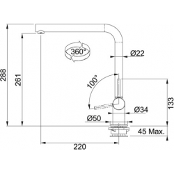 Bateria Franke Neptune Style Window chrom  115.0263.158